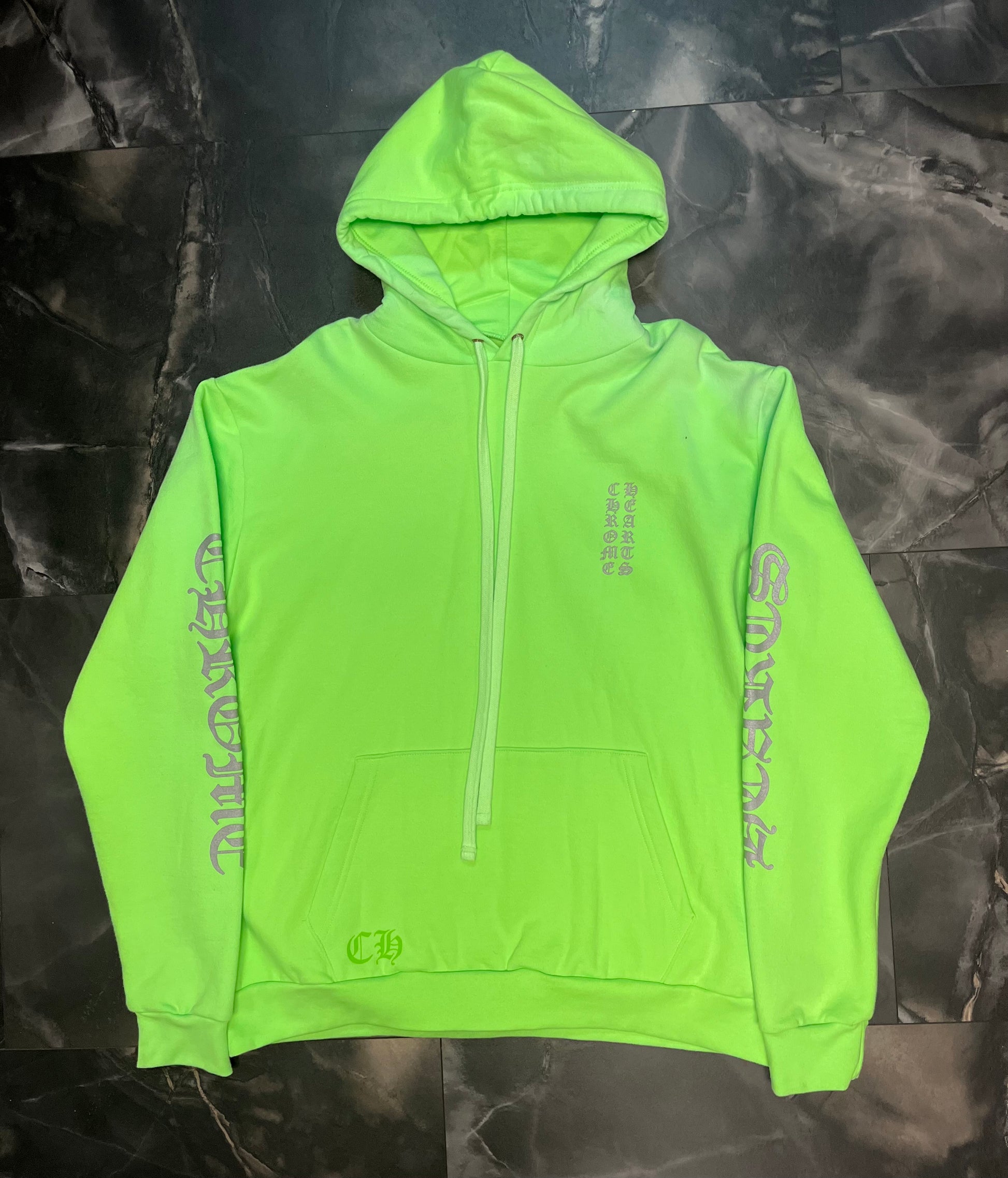 Chrome Hearts 1988 Lime Green Silver Glitter Holdie