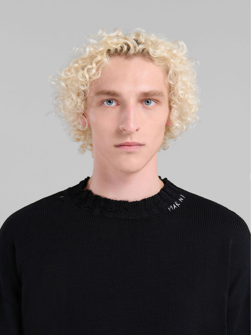 MARNI DISHEVELLED COTTON GAUGE 5 BLACK