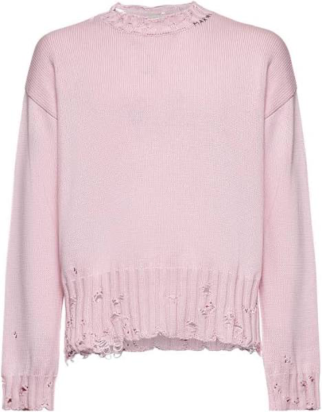 MARNI DISHEVELLED PINK CREWNECK