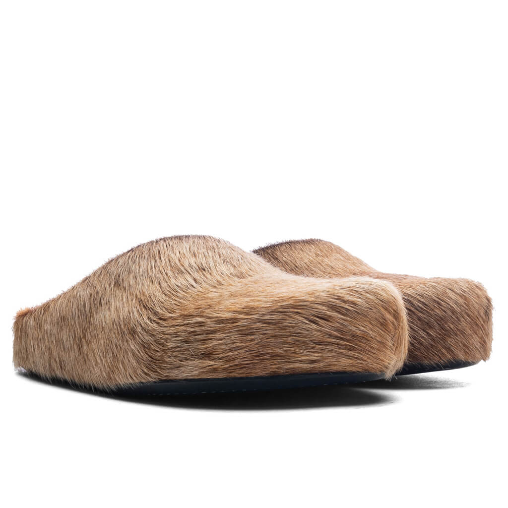 MARNI long hair calfskin fussbett sabot