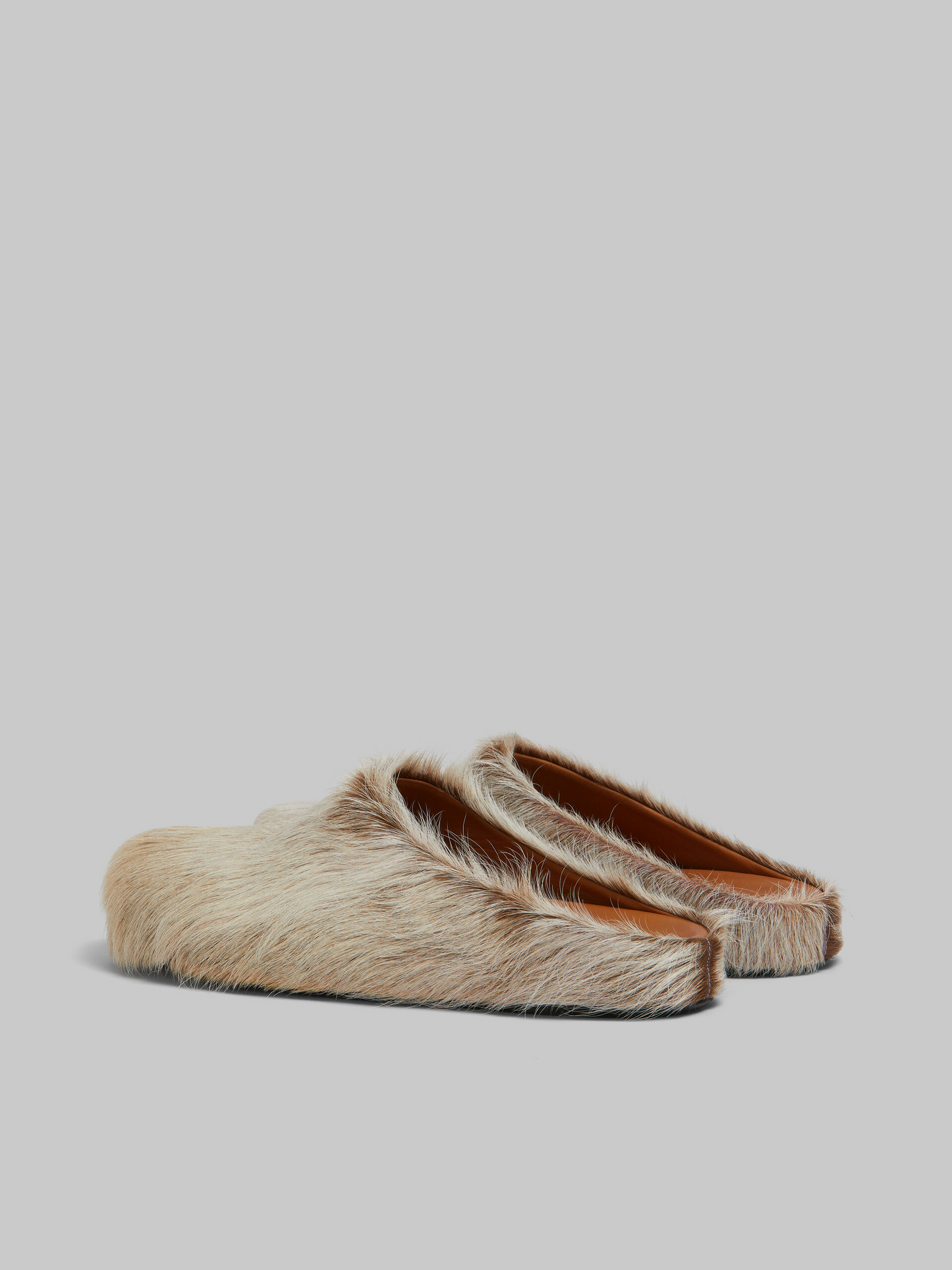 MARNI long hair calfskin fussbett sabot