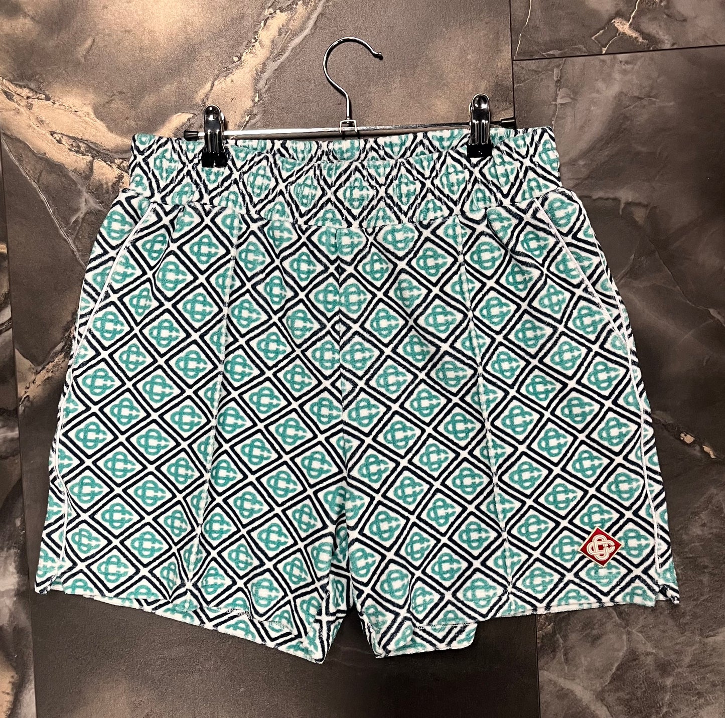 Casa Blanca TOWELLING MONOGRAM TOWELLING SHORT
