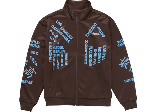 Supreme Worldwide Tricot Track Jacket Brown