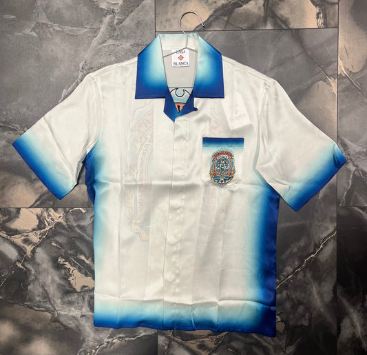 Casa Blanca short sleeve Cuban collar shirt