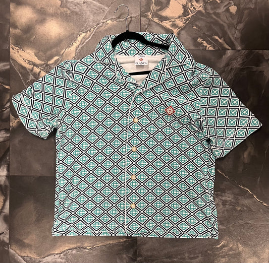 Casa Blanca TOWELLING MONOGRAM SHORT SLEEVE TOWELLING SHIRT