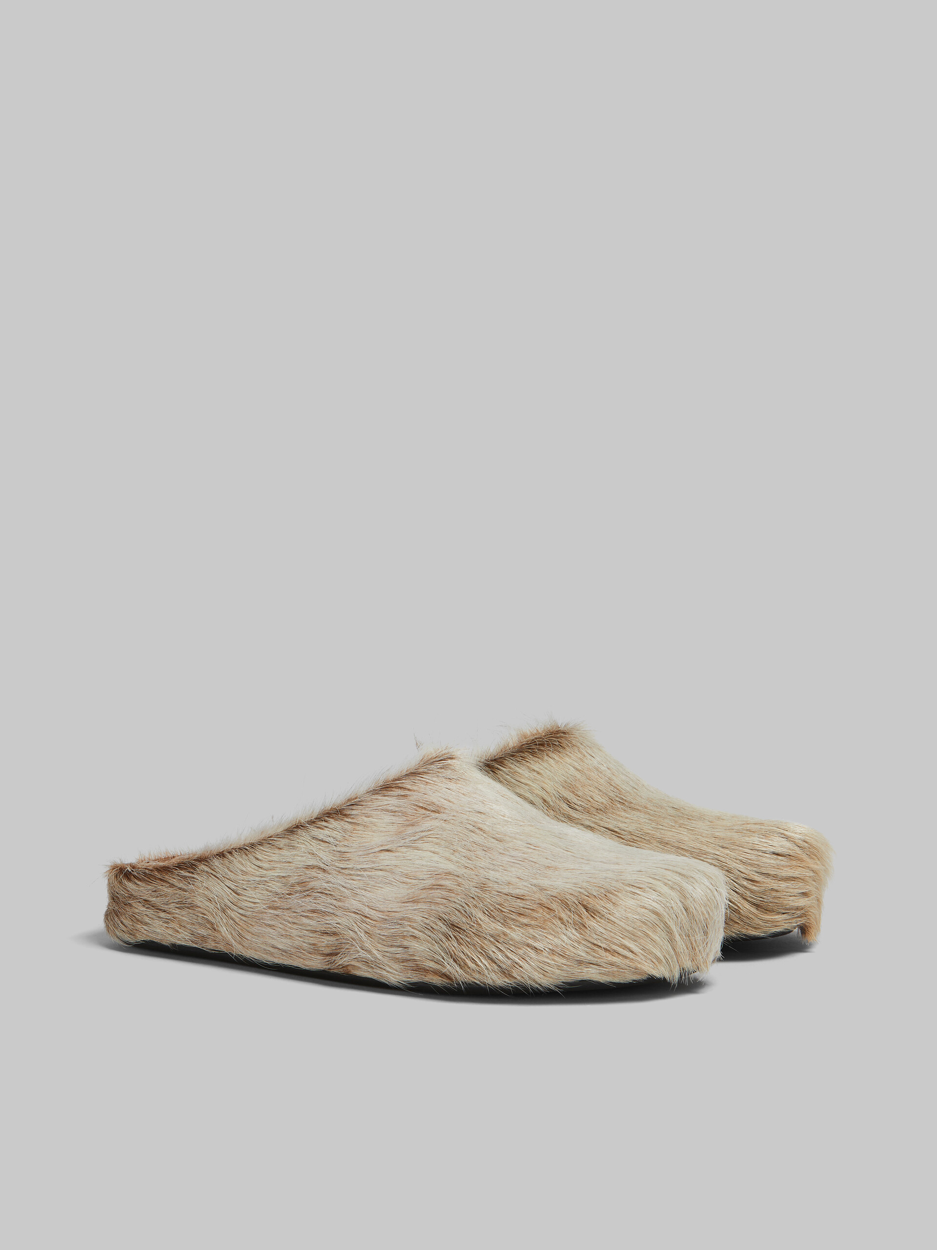 MARNI long hair calfskin fussbett sabot