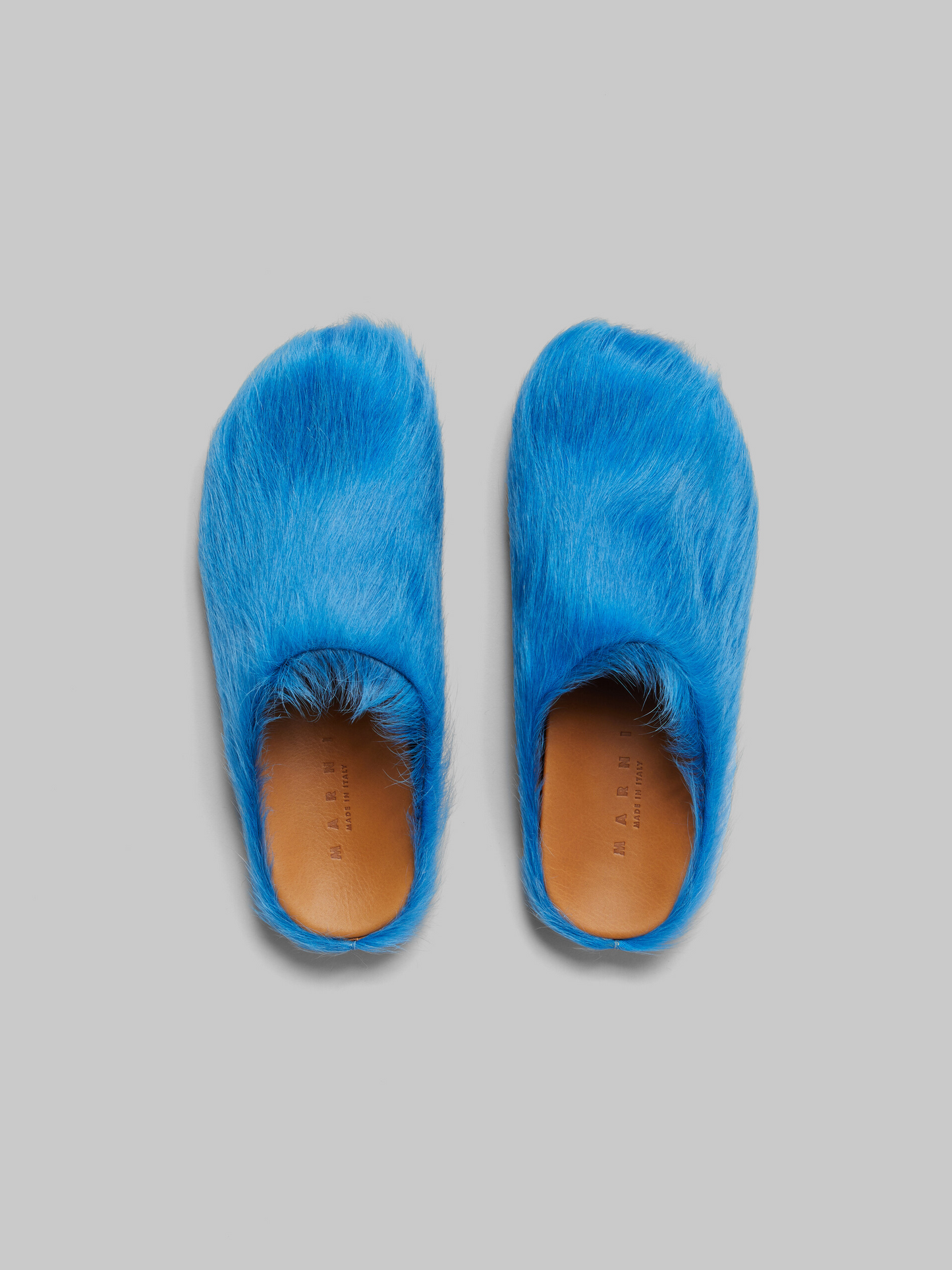 MARNI Long hair calfskin Fussbett sabot
