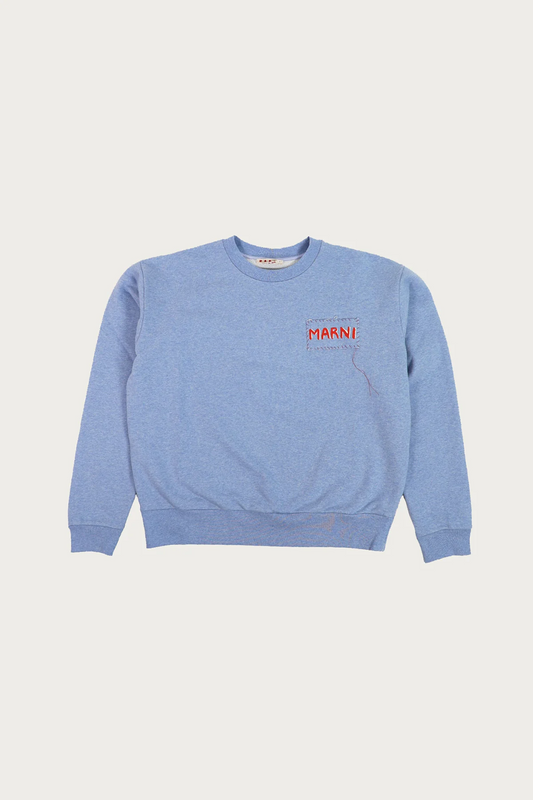 MARNI LOOPBACK COTTON CREWNECK SWEATER