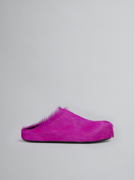 Long-hair Calfskin Fussbett Sabot