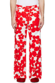 MARNI DILLIES CABARDINE RED PANTS