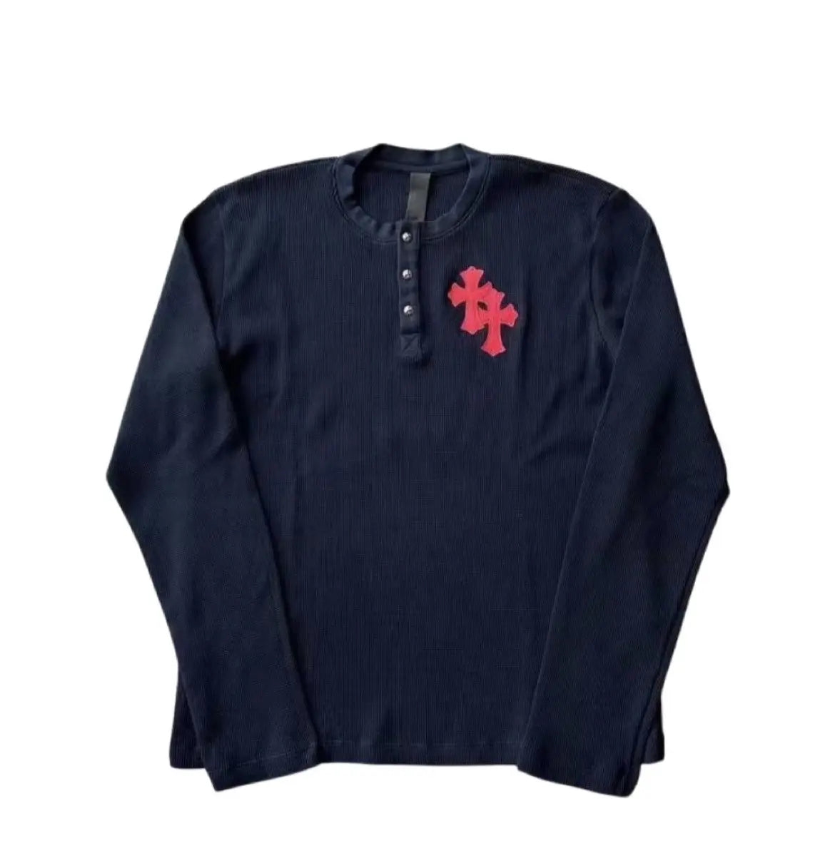 CH Waffle Thermal Leather Cross Patch Longsleeve