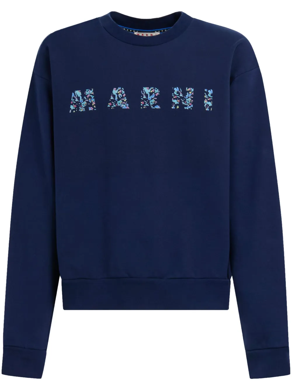 MARNI FLORAL LOGO LOOP BACK SWEATSHIRT