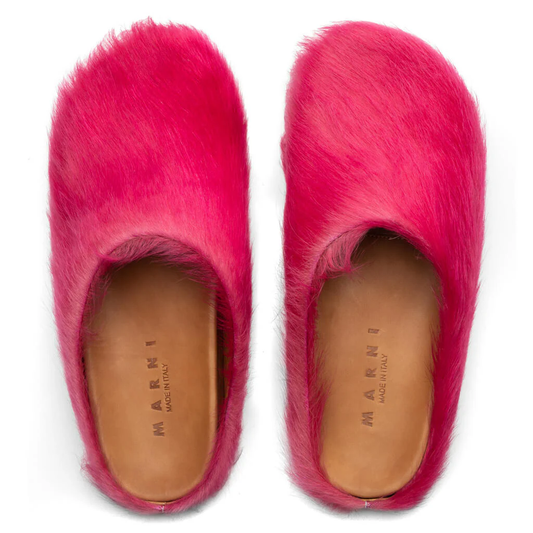 Long-hair Calfskin Fussbett Sabot