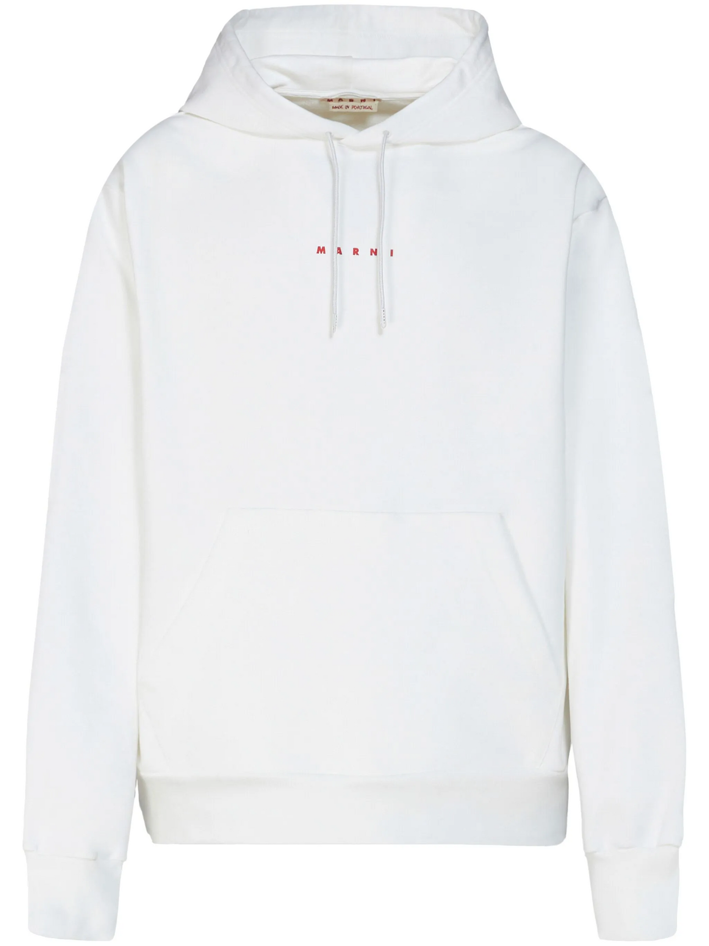 MARNI MID LOGO WHITE HOODIE