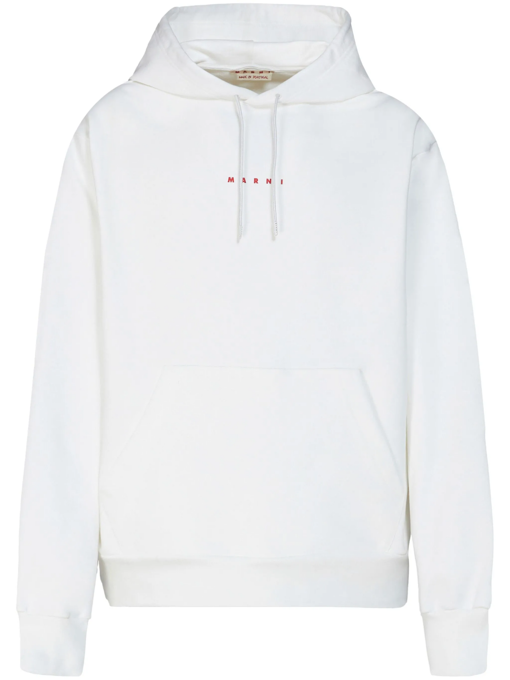 MARNI MID LOGO WHITE HOODIE