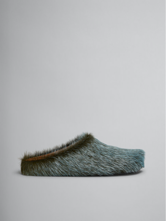 Long-hair Calfskin Fussbett Sabot