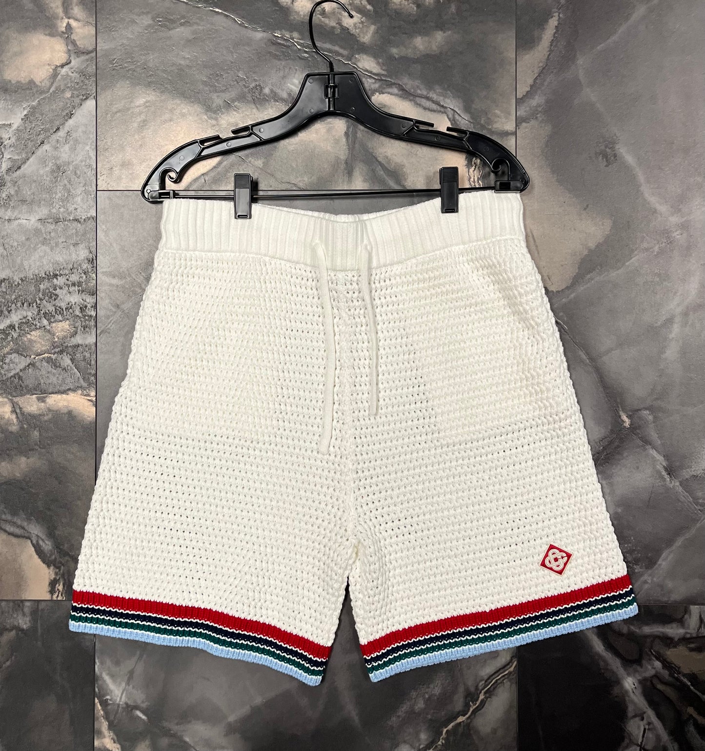 Casa Blanca sporty crochet shorts white