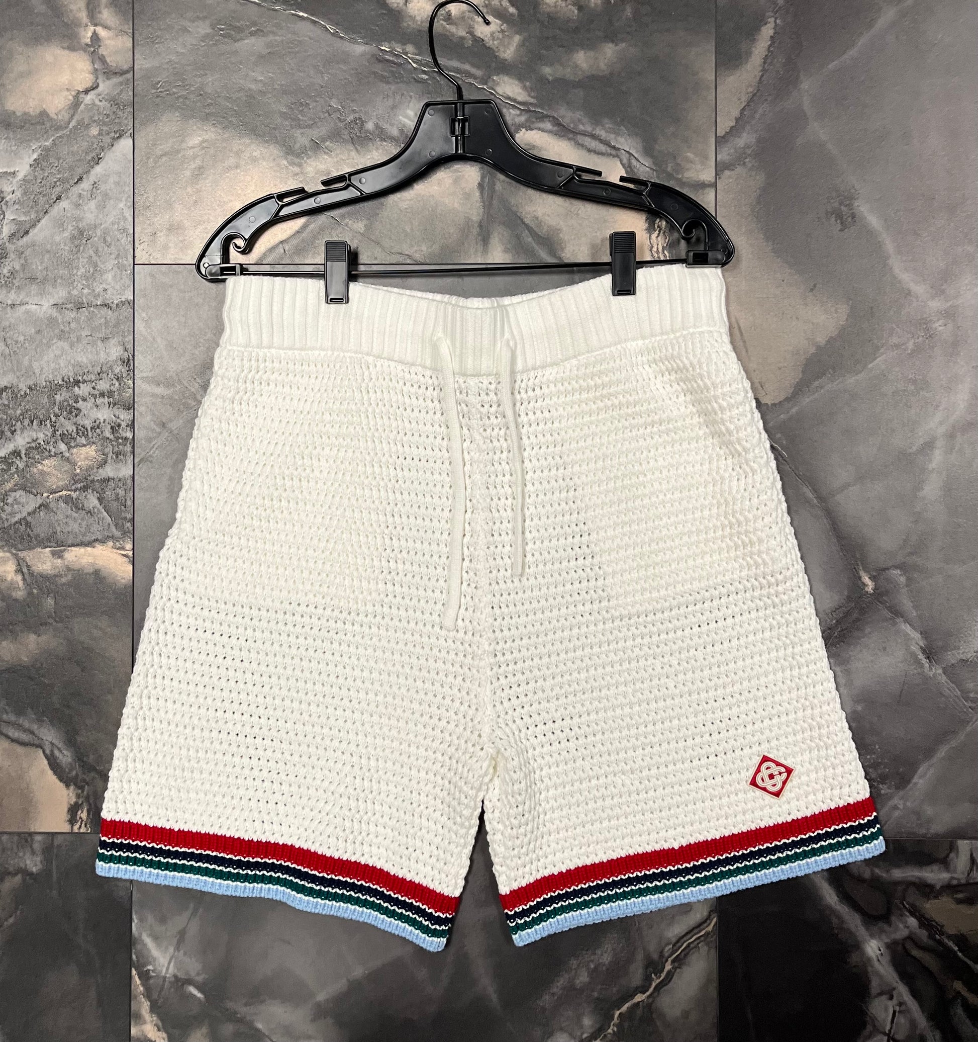Casa Blanca sporty crochet shorts white