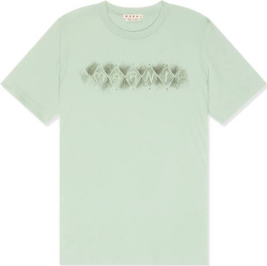 MARNI ARGYLE GREEN T SHIRT