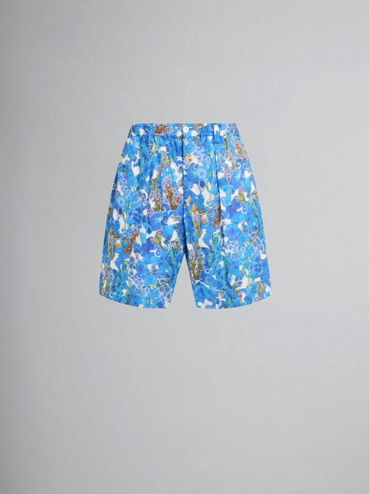 MARNI ALLEGRO BLUES POPLIN SHORTS