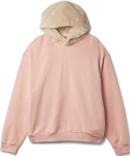 MARNI BRUSHED PINK FUR HOODIE