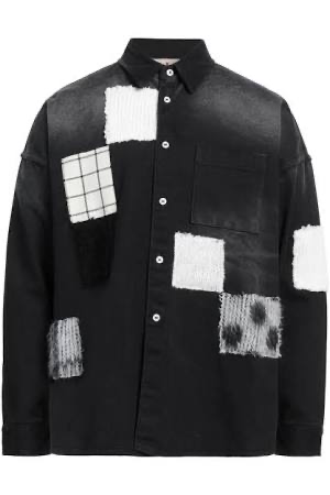 MARNI BLACK PATCH DENIM JACKET