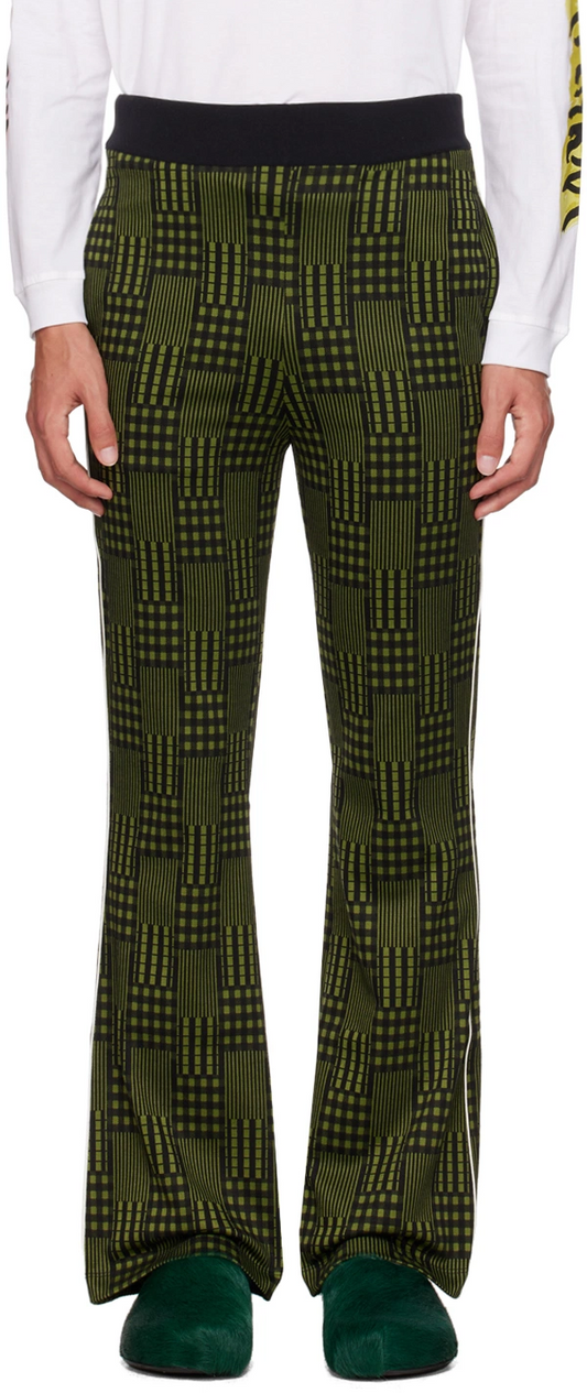 MARNI CHECK JERSEY JACQUARD PANTS