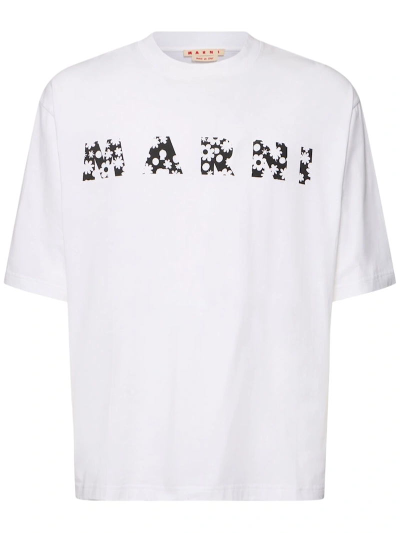 MARNI PRINTED POP FIELDS LOGO T SHIRT