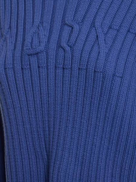 MARNI COTTON CABLE BLUE SWEATER