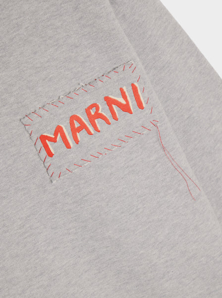 MARNI LOOP BACK GREY SWEATSHIRT
