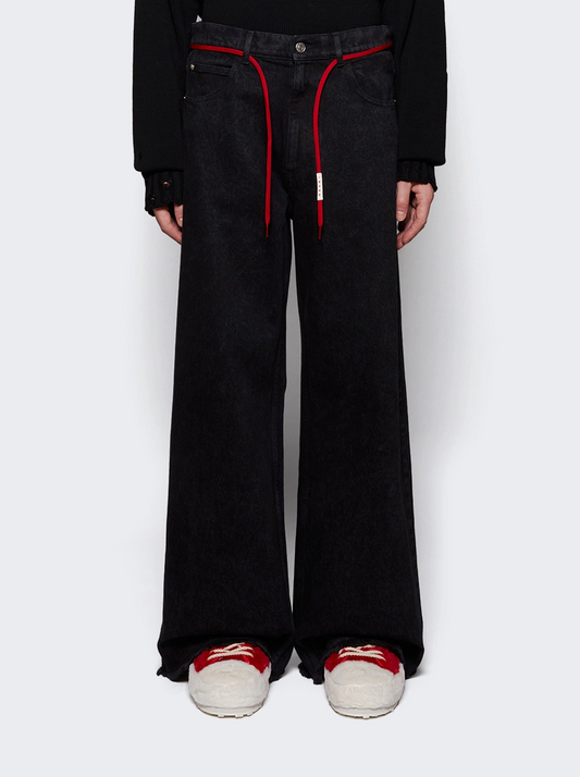 MARNI BLEACHED BULL BLACK DENIM