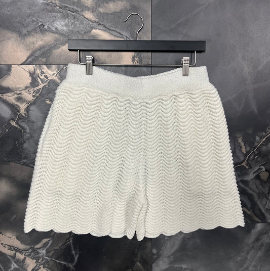 Casa Blanca wavy gradient shorts off white