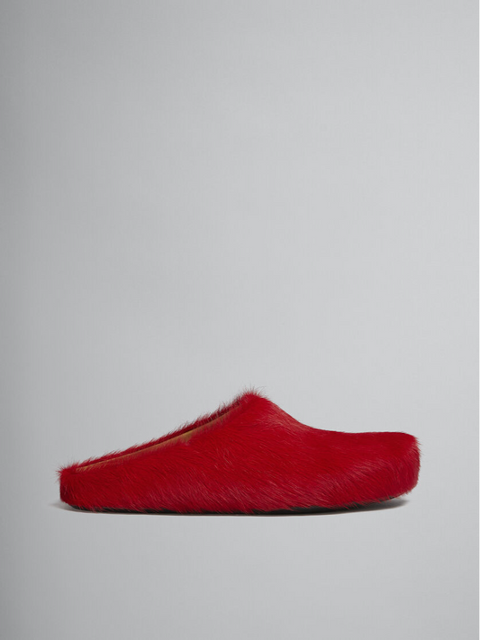 Long-hair Calfskin Fussbett Sabot