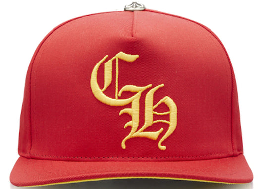 Chrome Hearts CH Silver Button Hat Red/Yellow