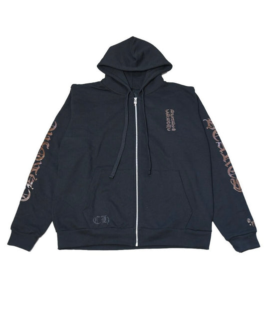 CHROME HEARTS 1988 ZIP UP HOODIE BLACK/BROWN