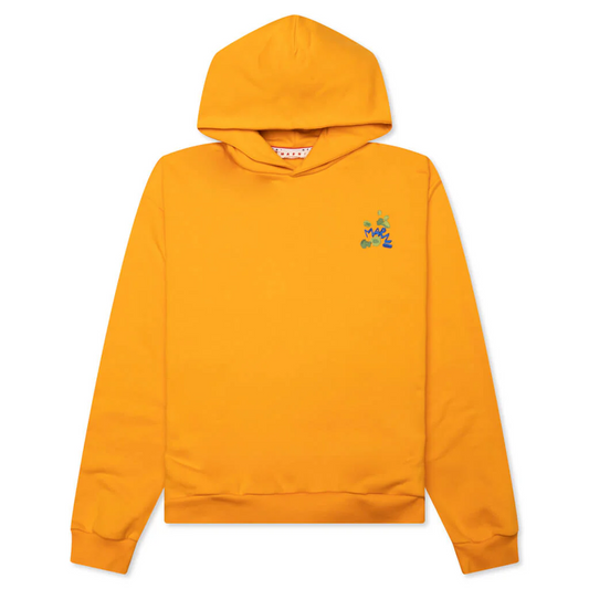 MARNI DRIPPING FLOWER LOOPBACK HOODIE