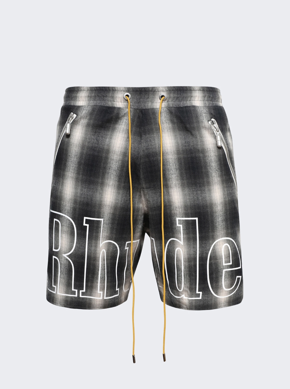 Rhude Plaid Black Shorts