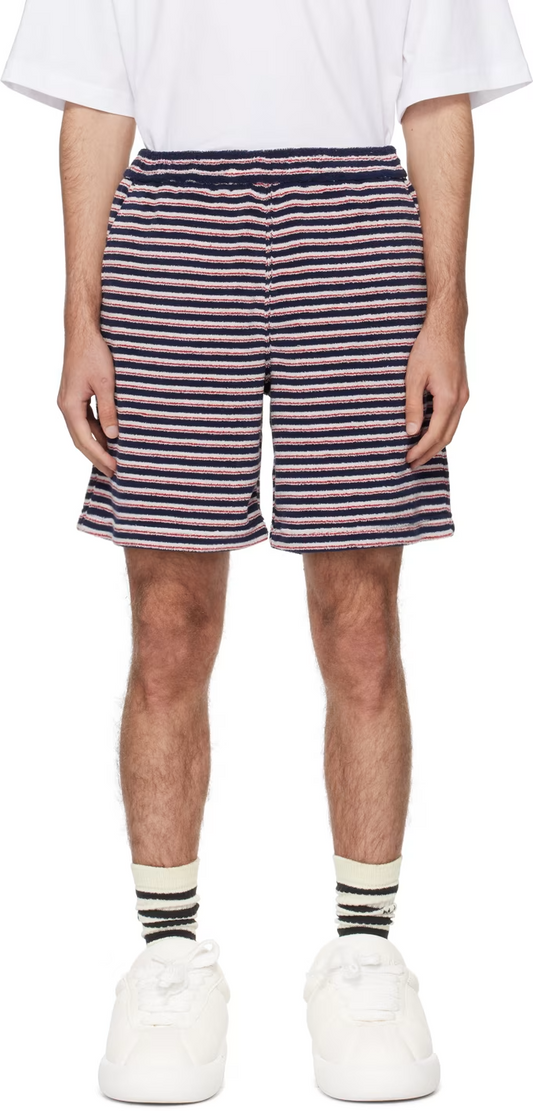 Marni striped Terry cloth blue marine